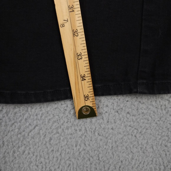 Zara Z1975 Jeans Womens 36 US 4 Black Flare Stretch Denim Dark Wash Boho 26x35 - Picture 7 of 12